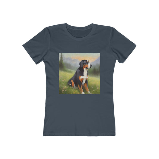 Greater Swiss Mountain Dog Women's Slim Fitted Cotton Tee
