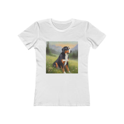 Greater Swiss Mountain Dog Women's Slim Fitted Cotton Tee