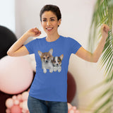 Welsh Corgi 'Cousins' Women's Slim Fit Triblend Tee