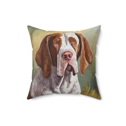 Bracco Italiano 'Italian Pointer' Spun Polyester Square Pillow