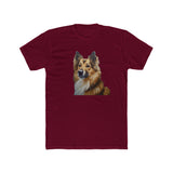 Icelandic Sheepdog Men's Fitted Cotton Crew Tee