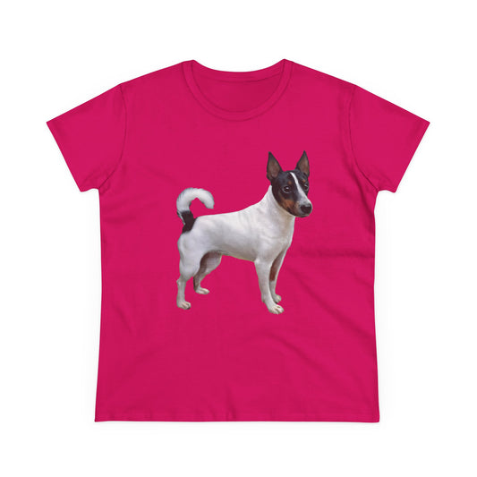 Japanese Terrier - Women's Midweight Cotton Tee: A Playful Graphic for Dog Lovers