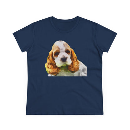 Cocker Spaniel 'Hogan' Women's Midweight Cotton Tee