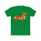 Pembroke Welsh Corgi Men's Fitted Cotton Crew Tee