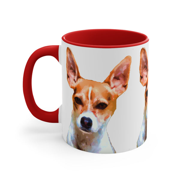 Rat Terrier Accent Coffee Mug, 11oz