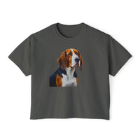 American English Coonhound Women's Oversized Boxy Tee