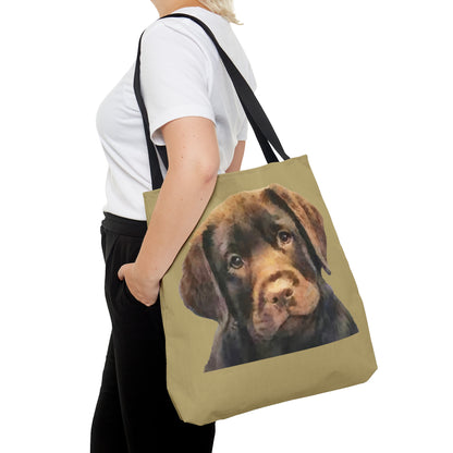Chocolate Labrador Retriever Puppy Tote Bag