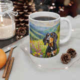 Black & Tan Coonhound Ceramic Mug 11oz