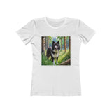 Karelian Bear Dog Artistic Masterpiece Women's Ringspun Cotton Tee