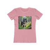 Karelian Bear Dog Artistic Masterpiece Women's Ringspun Cotton Tee