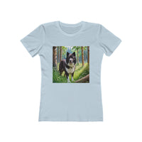 Karelian Bear Dog Artistic Masterpiece Women's Ringspun Cotton Tee