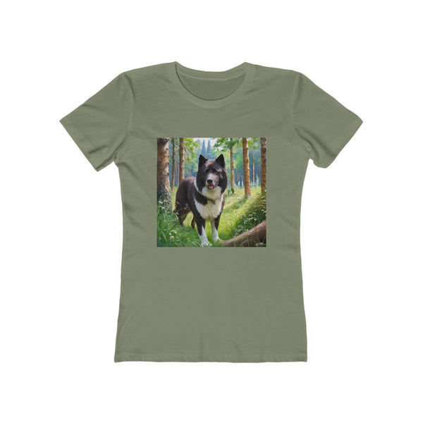 Karelian Bear Dog Artistic Masterpiece Women's Ringspun Cotton Tee