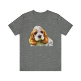 Cocker Spaniel 'Hogan' Unisex Jersey Short Sleeve Tee by DoggyLips ™