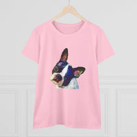 Boston Terrier 'Skipper' Women's Midweight Cotton Tee