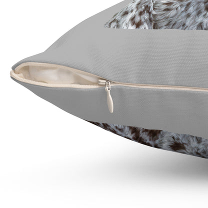 German Wirehaired Pointer Spun Polyester Throw Pillow