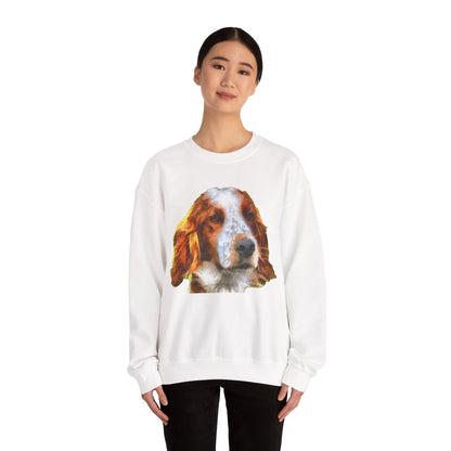 Irish Red & White Setter - Unisex 50/50 Crewneck Sweatshirt