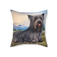 Skye Terrier Spun Polyester Throw Pillow