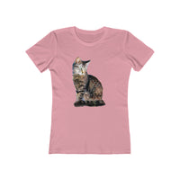 Cat 'Teris of Tinos' - Women's Slim Fit Ringspun Cotton T-Shirt