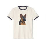 German Shepherd Puppy Classic Cotton Ringer T-Shirt