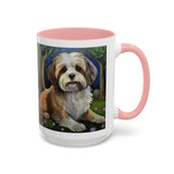 Lhasa Apso Accent Ceramic Coffee Mug - 2 Sizes