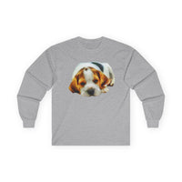 English Foxhound 'Sasha' Unisex  Cotton Long Sleeve Tee