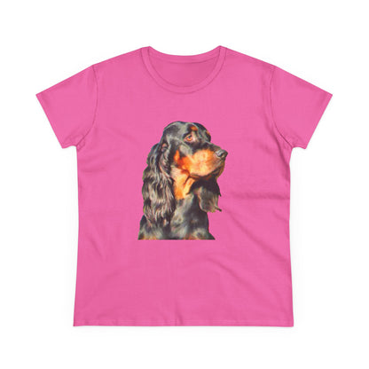 Gordon Setter 'Angus' Women's Midweight Cotton Tee