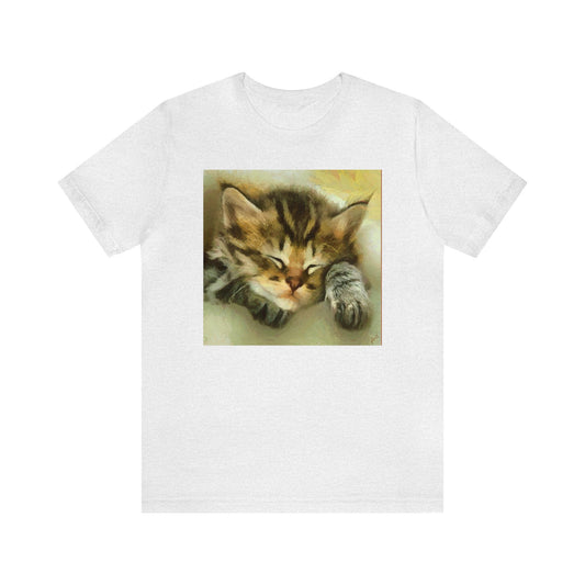Sleepy Brucie The Cat - -  Classic Jersey Short Sleeve Tee