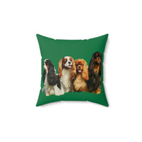 Charming King Charles Spaniels 'Cavalier Club' Spun Polyester Throw Pillow