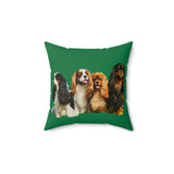 Charming King Charles Spaniels 'Cavalier Club' Spun Polyester Throw Pillow