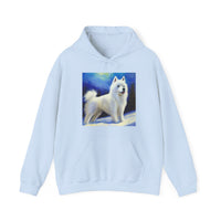American Eskimo Dog Unisex 50/50  Hooded Sweatshirt