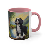 Cheerful Portuguese Water Dog 11oz Accent Mug