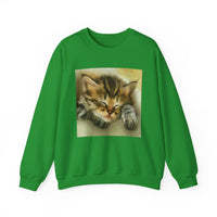 Sleepy Brucie the Cat - Unisex 50/50 Crewneck Sweatshirt