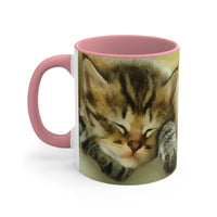 Sleepy Brucie the Cat - Ceramic Accent Coffee Mug, 11oz