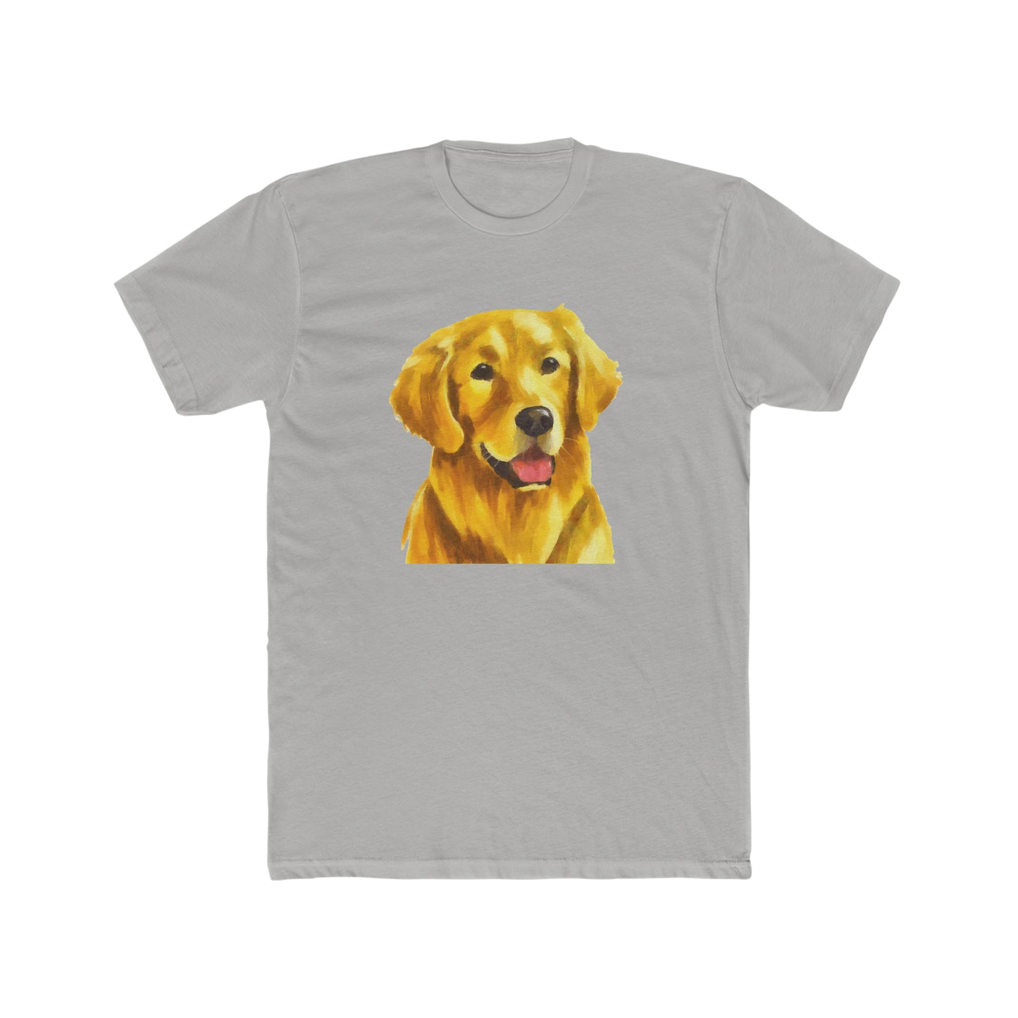 'Beau' Golden Retriever Men's Fitted Cotton Crew Tee