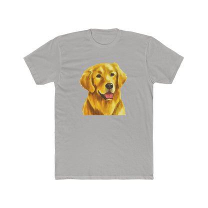'Beau' Golden Retriever Men's Fitted Cotton Crew Tee