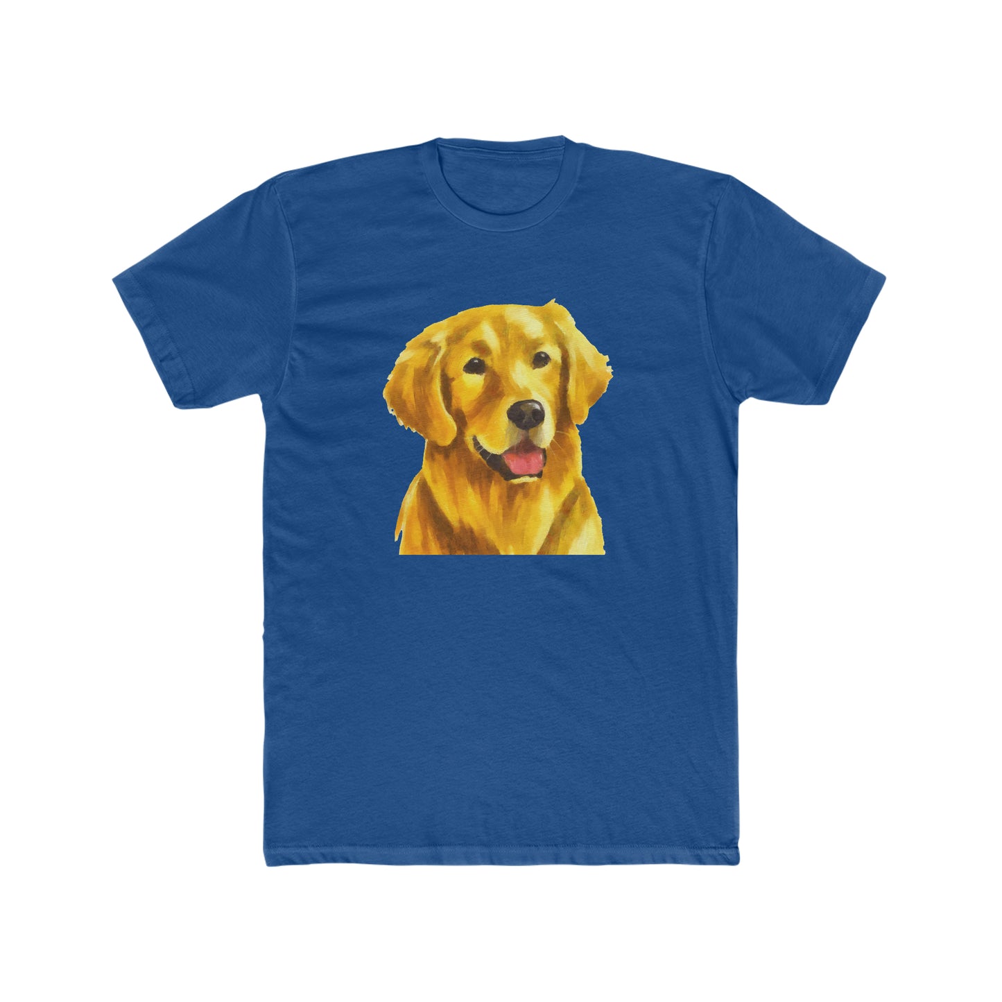 'Beau' Golden Retriever Men's Fitted Cotton Crew Tee