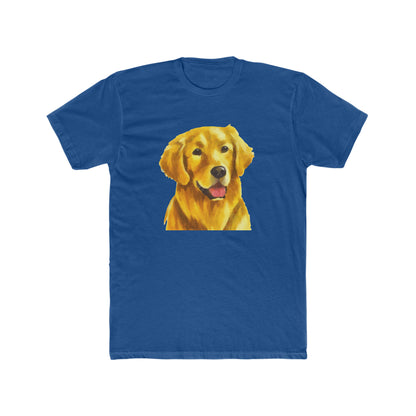 'Beau' Golden Retriever Men's Fitted Cotton Crew Tee