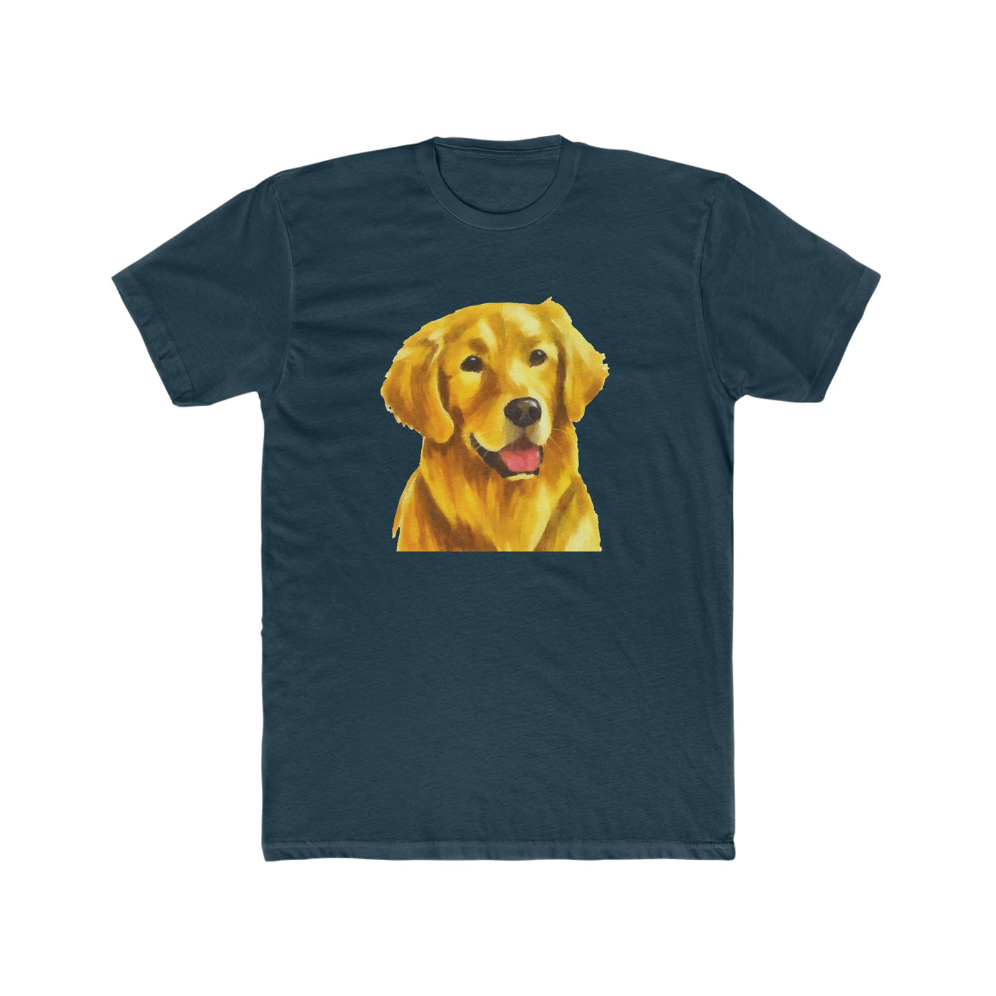'Beau' Golden Retriever Men's Fitted Cotton Crew Tee