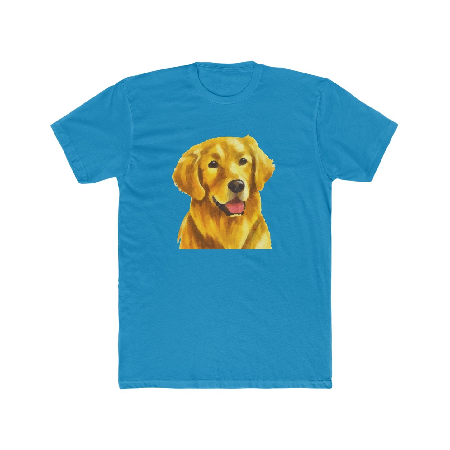'Beau' Golden Retriever Men's Fitted Cotton Crew Tee