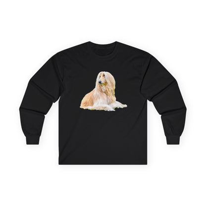 Afghan Hound Cotton Long Sleeve Tee - A Touch of Elegance