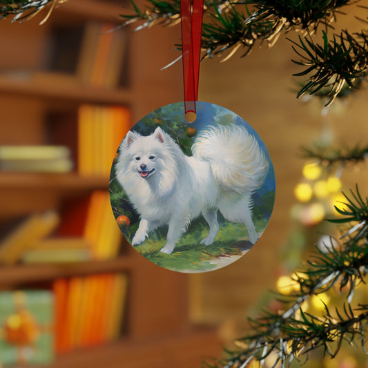 Japanese Spitz Metal Ornaments