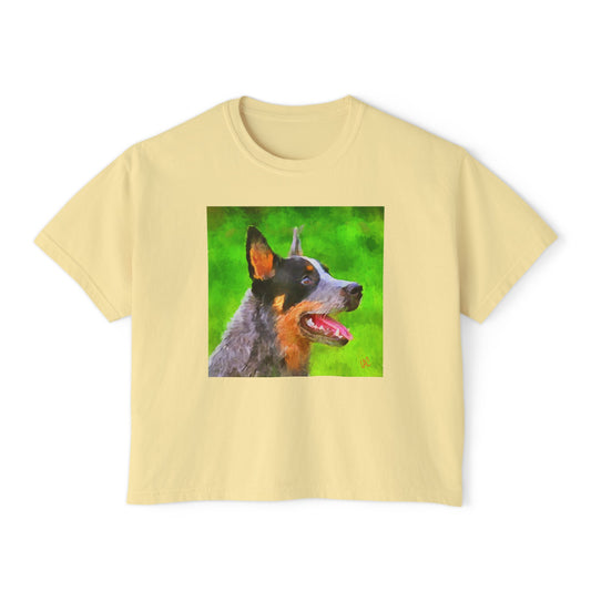 Australian Cattle Dog 'Blue Heeler' Women's Oversized Boxy Tee