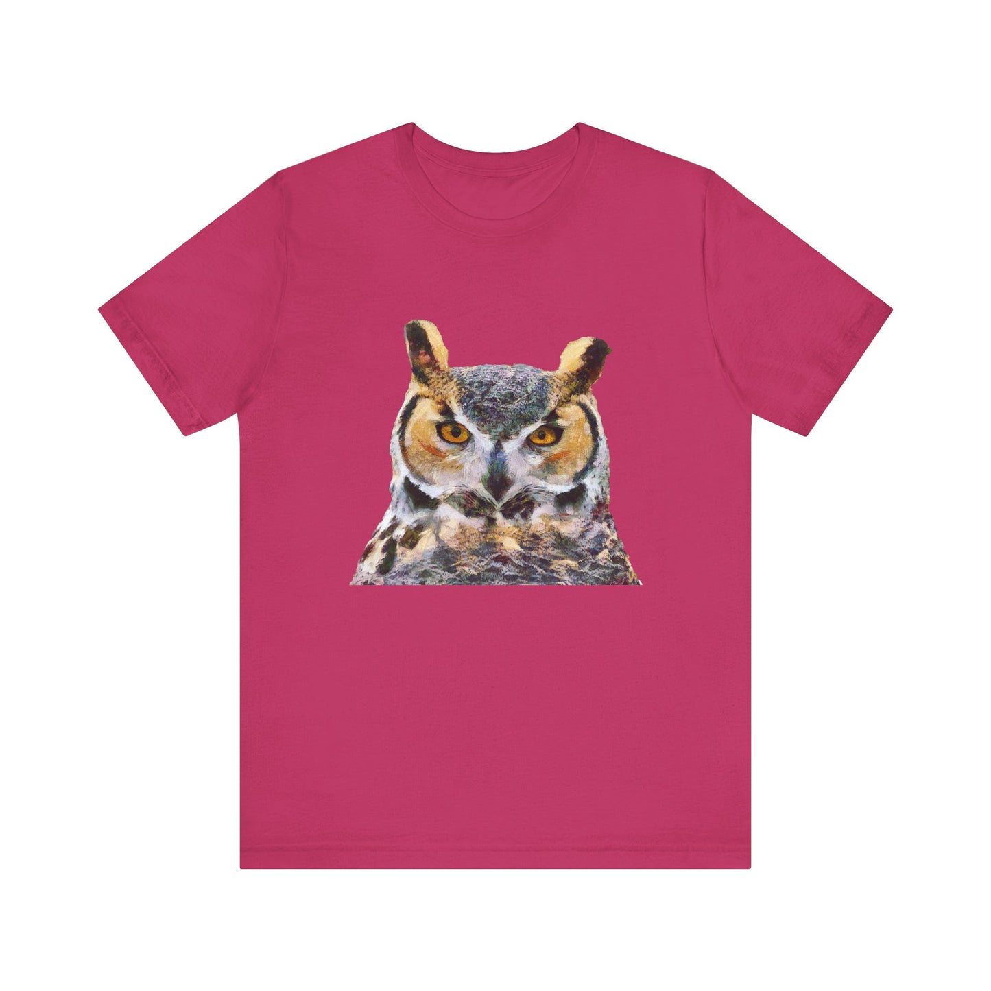 Great Horned Owl 'Hooty' - Unisex Jersey Short Sleeve Tee