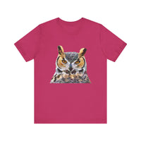 Great Horned Owl 'Hooty' - Unisex Jersey Short Sleeve Tee