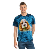 Cocker Spaniel 'Hogan' Tie-Dye Tee, Crystal by DoggyLips™