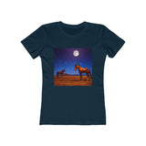Horses in Moonlight Women's Slim Fit Ringspun Cotton Tee