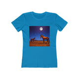 Horses in Moonlight Women's Slim Fit Ringspun Cotton Tee