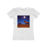 Horses in Moonlight Women's Slim Fit Ringspun Cotton Tee