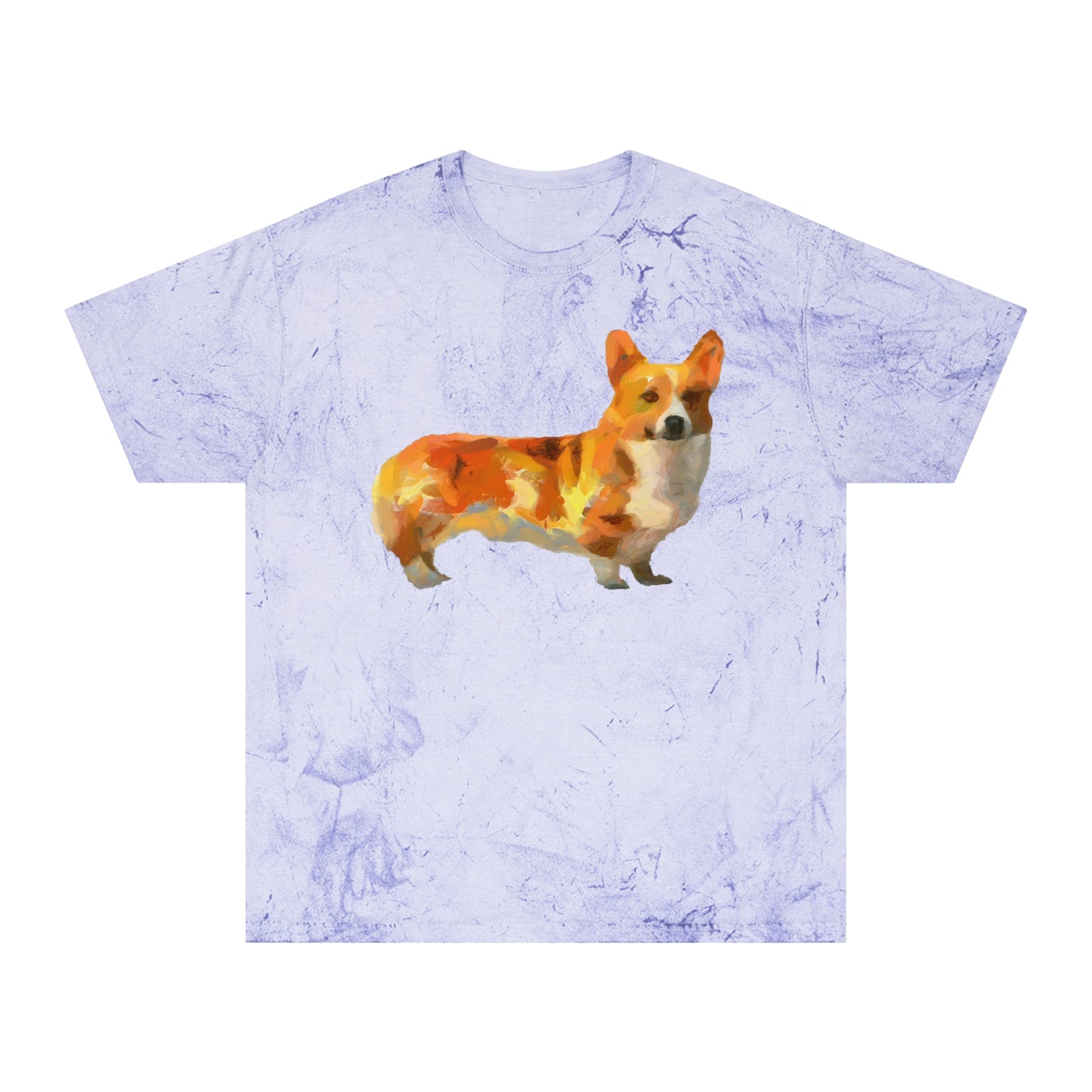 Welsh Pembroke Corgi Unisex Ringspun Cotton  Color Blast T-Shirt by DoggyLips™