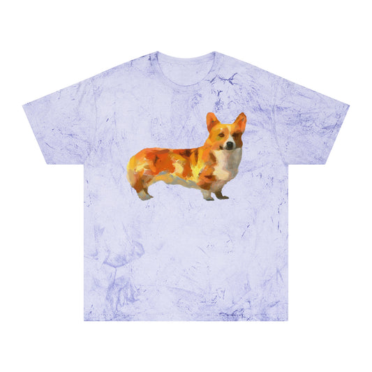 Welsh Pembroke Corgi Unisex Ringspun Cotton  Color Blast T-Shirt by DoggyLips™